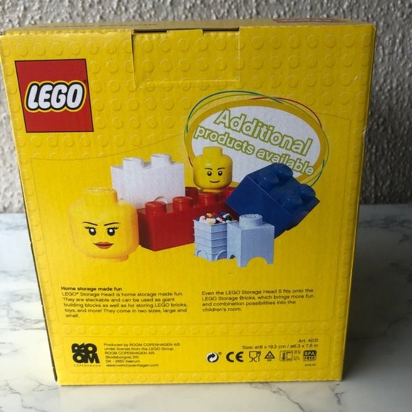 LEGO Storage Head small silly great room decor organization fun new NIB - Picture 5 of 7
